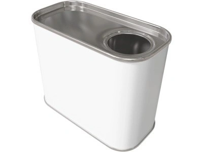 Канистра металл 0,5л. прямоугольная, с отверстием под берикап 32мм, арт. КМ-0,5б без берикапа 32мм, код: 28817