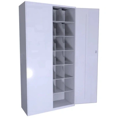 Шкаф для противогазов ХПГ-35 с дверьми 1730x870x380 мм Светло-серый