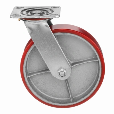 Колесо полиуретановое Стелла-техник 1043-200 поворотное, диаметр 200мм, грузоподъемность 460кг