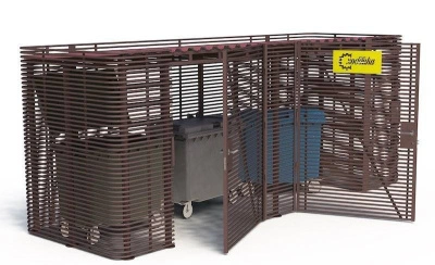 Контейнерная площадка для ТБО «МАФ - 6» с хозблоком 4,3 м (2 контейнера)