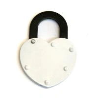 Н.Новгород ЗВ-А "Сердечко" белый Замок навесной (50)