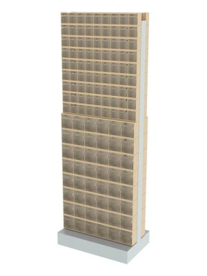 Стойка бежевая двусторонняя напольная Стелла-техник 406-09-08-00-B