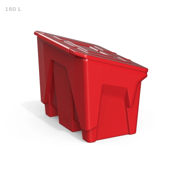 Ящик 160 л с крышкой серый