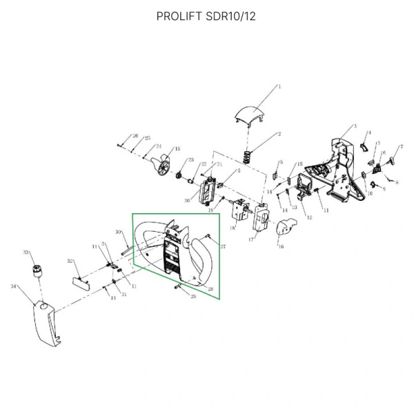 Корпус ручки для самоходных штабелеров SDR/SDK и самоходной тележки SD20