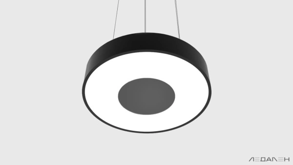 Круглый светильник PUNTO D500 3000K 28W, корпус черный