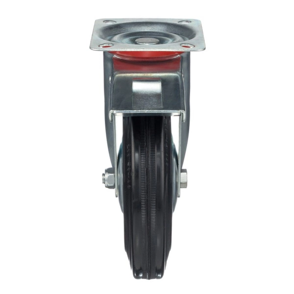 Колесо поворотное с тормозом Стелла-техник 4003-200 диаметр 200мм, грузоподъемность 185кг, резина, металл