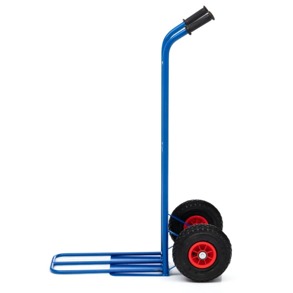 Тележка грузовая Стелла-техник КГ-150-пневмо-255 с откидной полкой, грузоподъемность 150 кг 