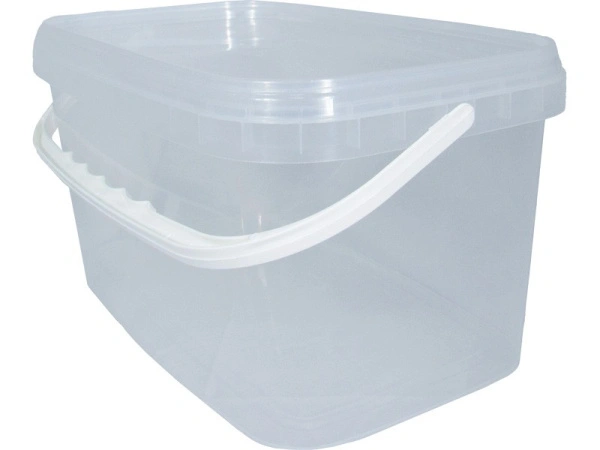 Ведро п/п 3,3л. прямоугольное, с прозрачной крышкой, код: 33223