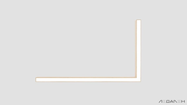 L-образный светильник WOOD ANGLE L 6000K 32W, корпус Ясень белый