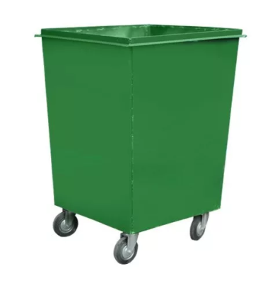 Металлический контейнер 0,75 куб.м на колесах и без крышки