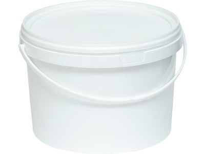 Ведро 3,25л. круглое, с белой крышкой, арт. ВП 3,25А, код: 28101