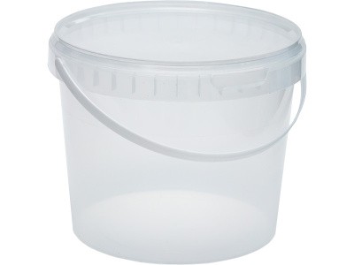 Ведро 2,3л. круглое, с прозрачной крышкой, арт. ВП 2,3 прозр, код: 28119